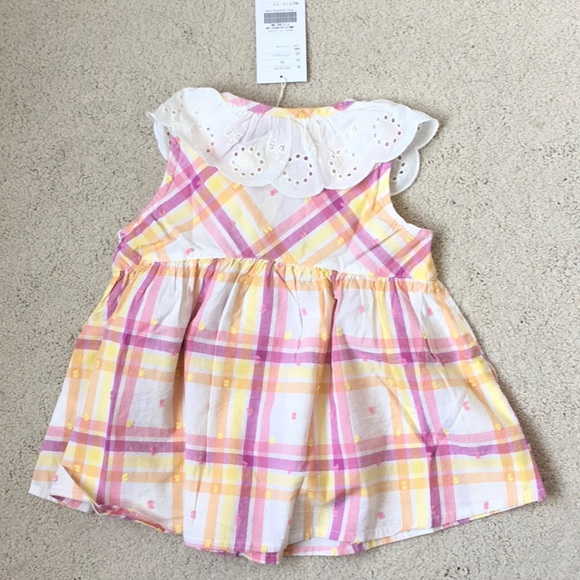 Girls Bit’z Kids Plaid Lace Blouse NWT 3-4 - Picture 2 of 4